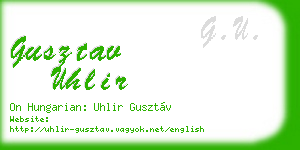 gusztav uhlir business card